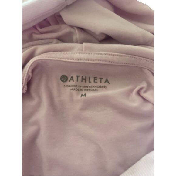 Athleta Womens Light Pink Raglan Sleeve Cowl Neck Tunic Hoodie Size Medium - Picture 4 of 16